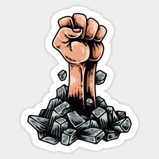 Raised Fist Hand Sticker